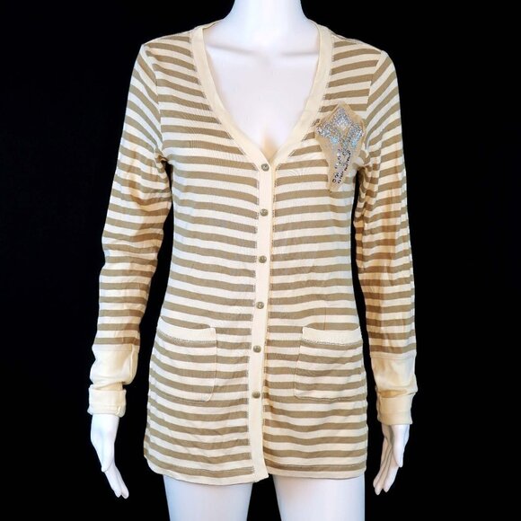 Tiny Anthropologie Art School Striped Cardigan Top - Picture 1 of 3